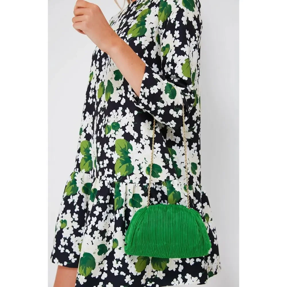 Loeffler Randall Bailey Pleated Clutch in Clover